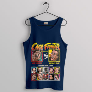 Nicolas Cage Street Fighter 6 Character Creation Navy Tank Top