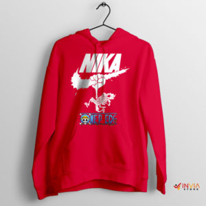 Nika Luffy Gear 5 Nike Air One Piece Red Hoodie