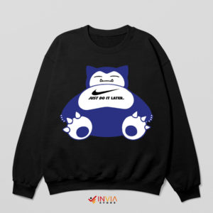 Nike Just Do It Cute Snorlax Meme Black Sweatshirt