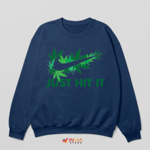 Nike Meme Cannabis Near Me Navy Sweatshirt