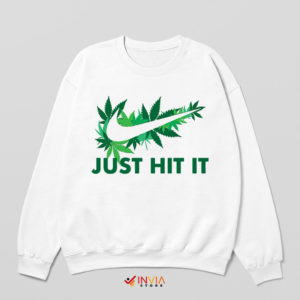Nike Meme Cannabis Near Me White Sweatshirt