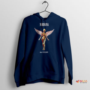 Nirvana In Utero Cover Art Merch Navy Hoodie