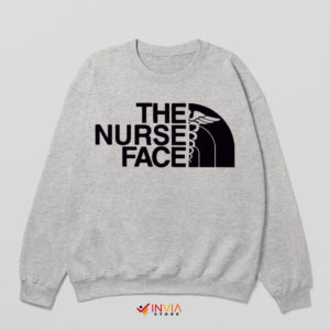 North Face Aesthetic Nurse Sport Grey Sweatshirt