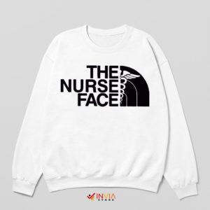 North Face Aesthetic Nurse White Sweatshirt