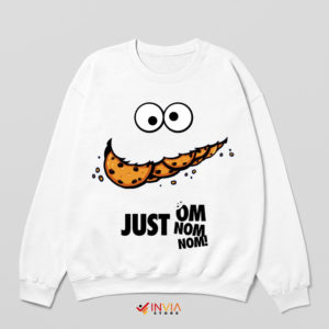Om Nom Stories Nike Just Do It White Sweatshirt