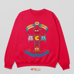Pac Man Ghost Appetite for Destruction Red Sweatshirt