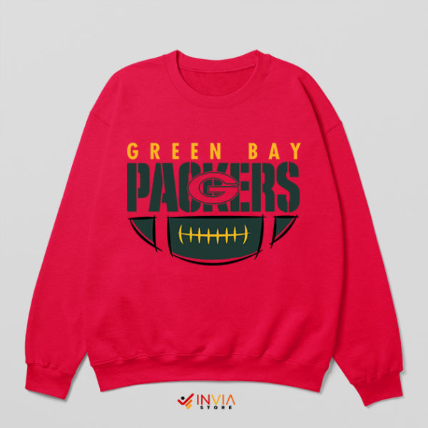 Packers Merch Green Bay City Red Sweatshirt