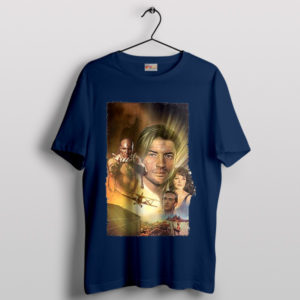 Paint Poster Mummy Movie 1999 Navy T-Shirt