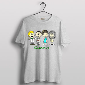 Peanuts Funny Members of Queen Sport Grey T-Shirt
