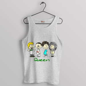 Peanuts Strip Members of Queen Sport Grey Tank Top