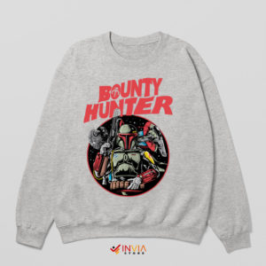 Phantom Menace Din Djarin Bounty Hunter Sport Grey Sweatshirt