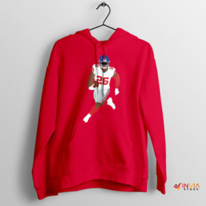 Physique Saquon Barkley NY Giants Red Hoodie