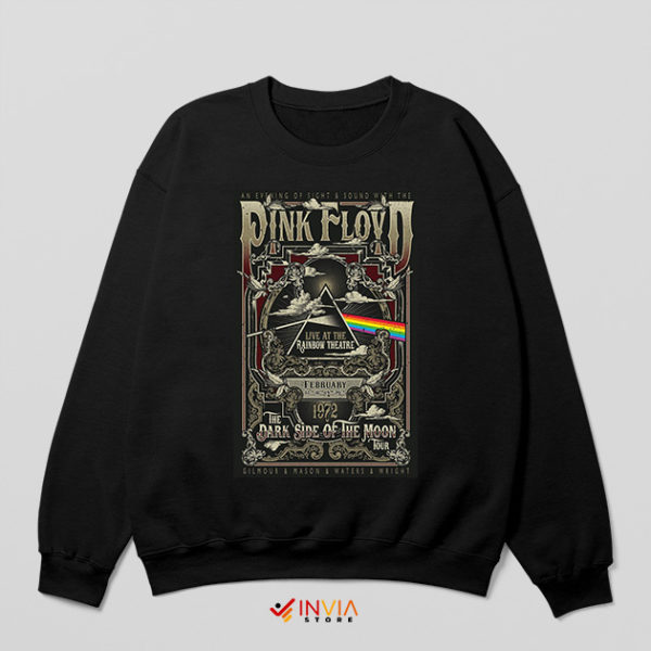 Pink Floyd Time Live Rainbow Theater Black Sweatshirt
