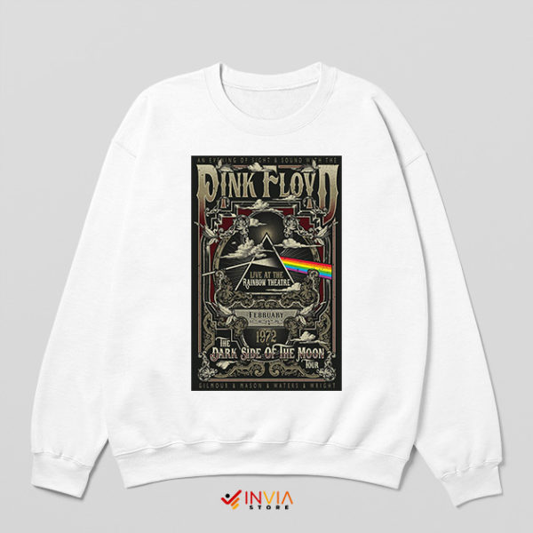 Pink Floyd Time Live Rainbow Theater White Sweatshirt
