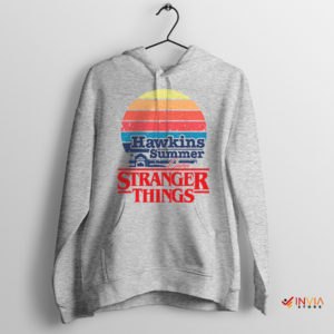 Places Hawkins Stranger Things 5 Camp Sport Grey Hoodie