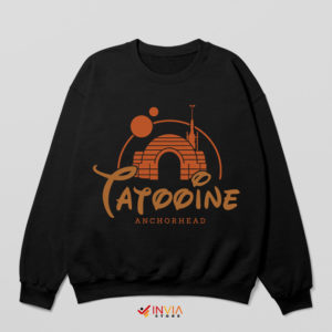 Planet Tatooine Walt Disney Logo Black Sweatshirt