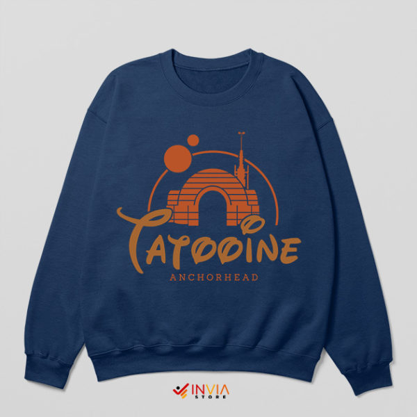 Planet Tatooine Walt Disney Logo Navy Sweatshirt