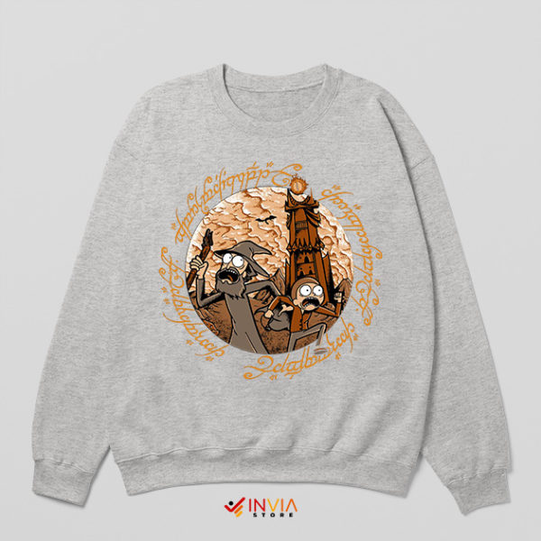 Portal Rick Morty LOTR World Sport Grey Sweatshirt