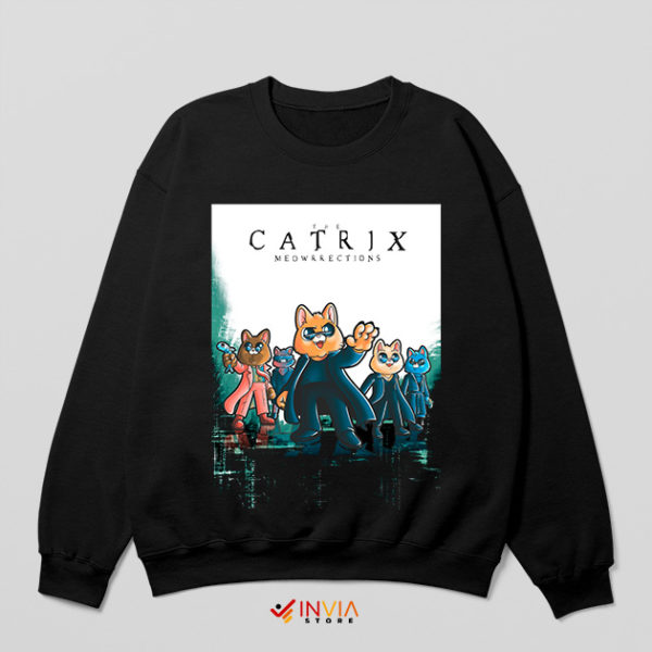 Poster the Matrix Trilogy Parody Cats Sweatshirt