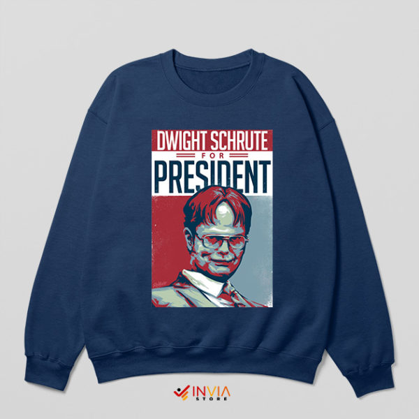 President Dwight Schrute Crime Navy Sweatshirt