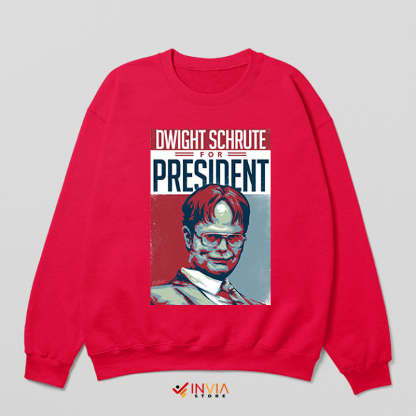 President Dwight Schrute Crime Red Sweatshirt