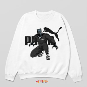 Puma Art Black Panther 2 Marvel White Sweatshirt
