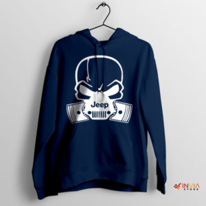 Punisher Skull Logo Jeep Patriot Navy Hoodie