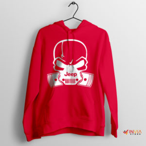 Punisher Skull Logo Jeep Patriot Red Hoodie