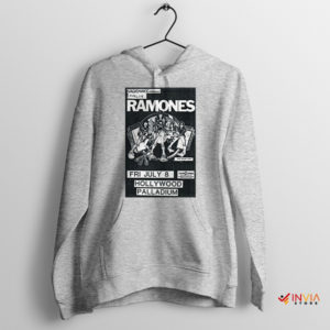 Ramones Tour Flyer Hollywood Palladium Sport Grey Hoodie