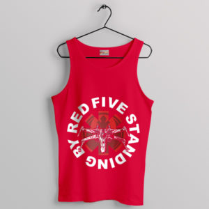 Red Fve X-Wing Starfighter RHCP Logo Red Tank Top