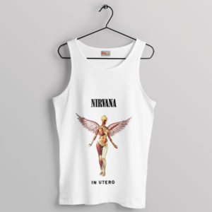 Retro Album Nirvana In Utero Tour White Tank Top