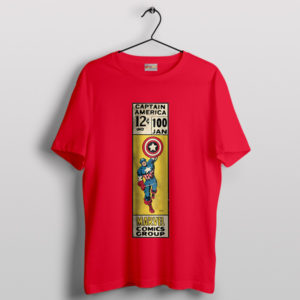 Retro Captain America Comic Marvel 12c Red T-Shirt