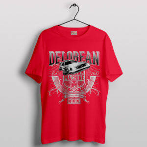 Retro Delorean Time Machine Parts Red T-Shirt