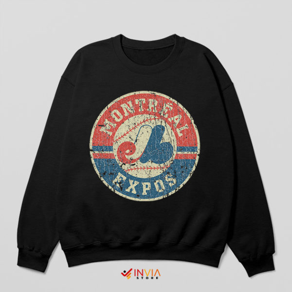 Retro Montreal Expos Uniform History Black Sweatshirt