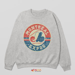 Retro Montreal Expos Uniform History Sport Grey Sweatshirt