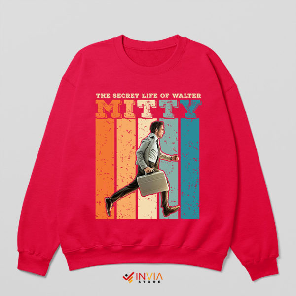 Retro Poster Art Movie Walter Mitty Red Sweatshirt