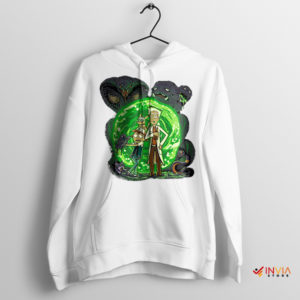 Rick Morty Game Pokemon GO White Hoodie