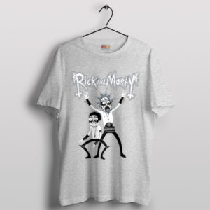 Rick Morty Meme Kiss Heavy Metal Sport Grey T-Shirt