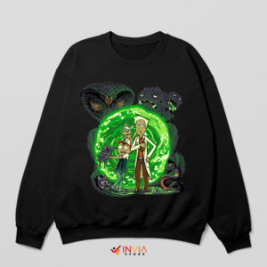 Rick Morty Portal Ash Ketchum Black Sweatshirt