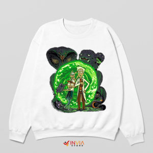 Rick Morty Portal Ash Ketchum White Sweatshirt