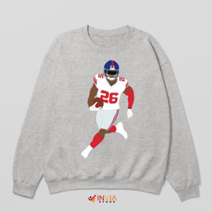 Run Saquon Barkley NY Giants Sport Grey Sweatshirt