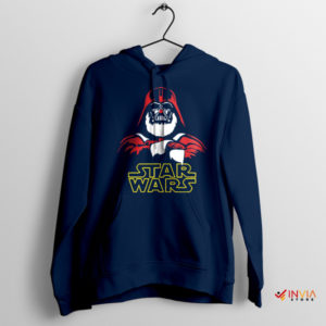 Santa Clause Real Darth Vader Face Navy Hoodie