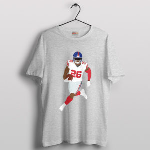 Saquon Barkley Legs Run NY Giants Sport Grey T-Shirt