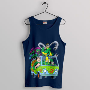 Scooby Doo Car Spider Man Villains Navy Tank Top