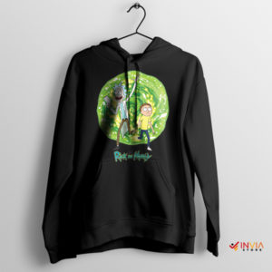 Season 6 Rick Morty Portal Way Back Home Black Hoodie