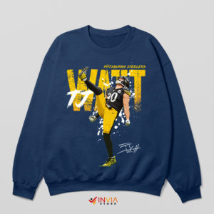 Signature Graphic TJ Watt Football Navy Sweatshirt