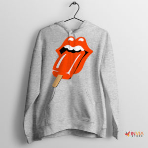 Singers Rolling Stone Lollipop Tongue Sport Grey Hoodie