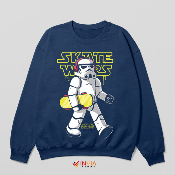 Skateboarding Stormtrooper Star Wars Navy Sweatshirt