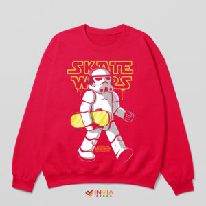 Skateboarding Stormtrooper Star Wars Red Sweatshirt