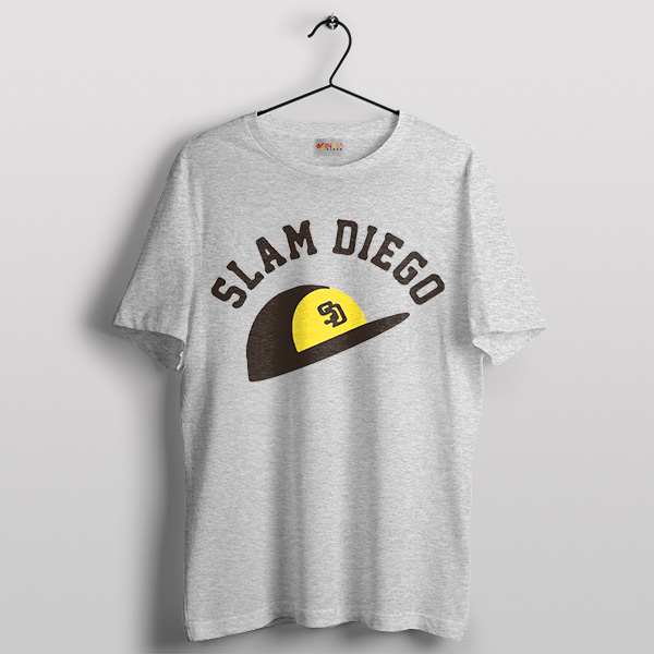 Slam Diego Padres Fan Art Baseball Sport Grey T-Shirt